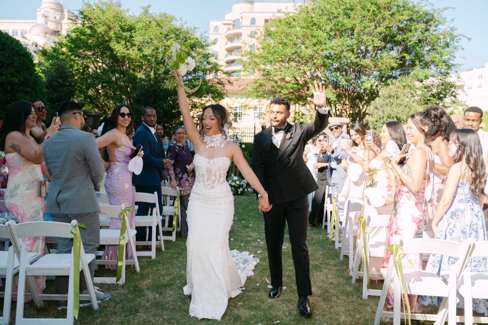 Wedding ceremony recessional officiated by Tré Hunter of Weddings by Tré, Atlanta GA